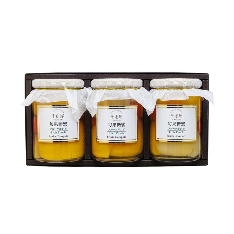 フルーツコンポート3本入 | 京橋千疋屋オフィシャルショップ