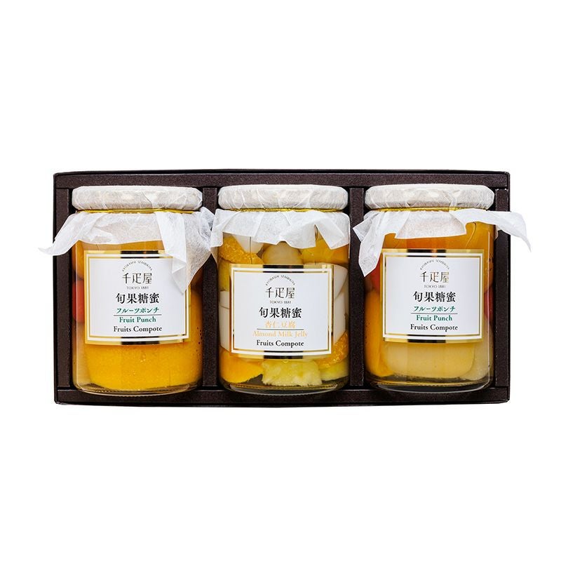 フルーツコンポート3本入 | 京橋千疋屋オフィシャルショップ